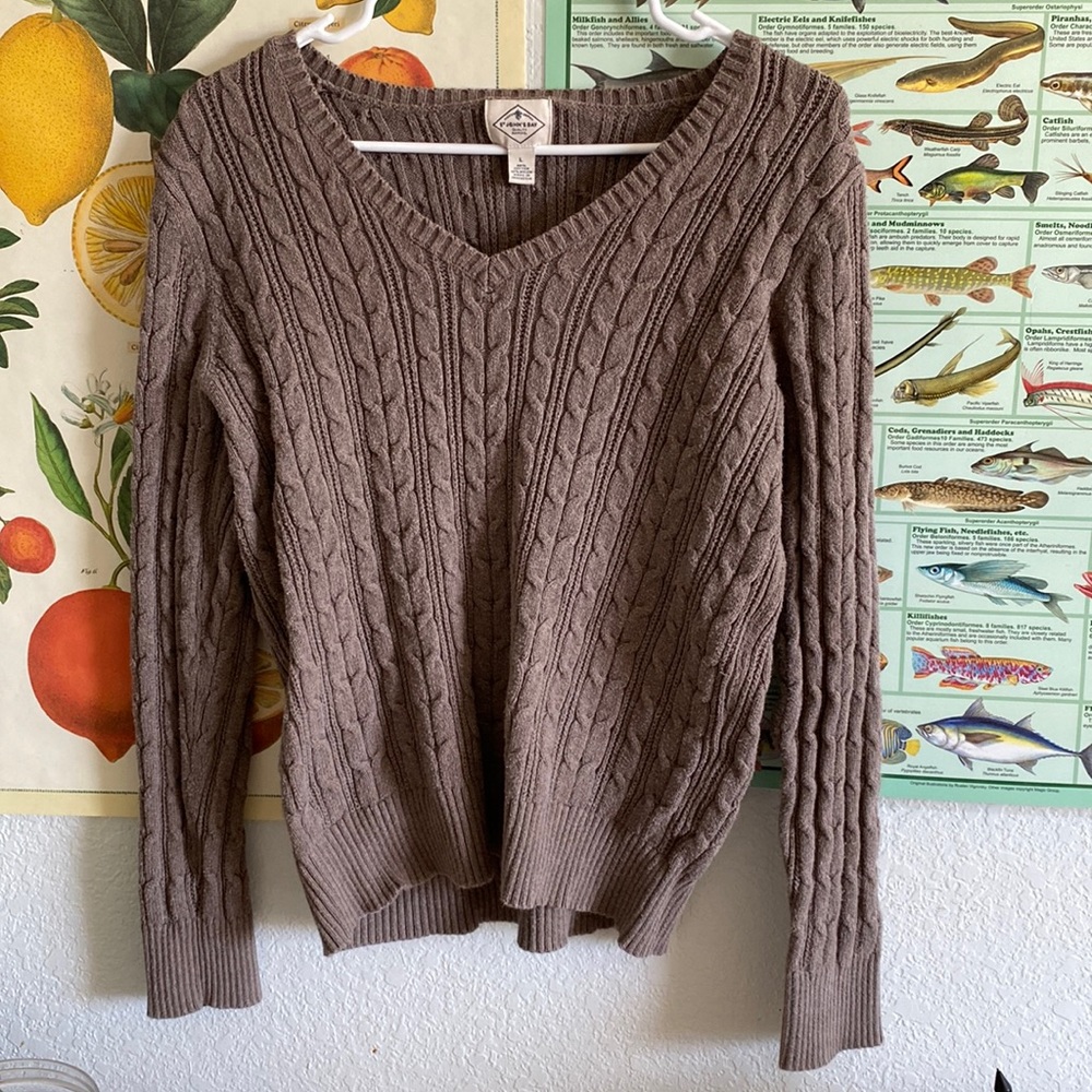 Cable knit sweater